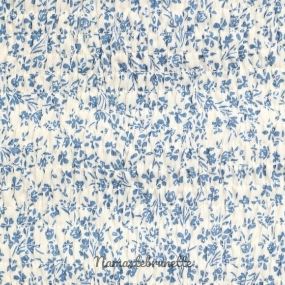 NWT Lulu's Blue Floral Puff Sleeve 2 Piece High Low Dress - Picture 10 of 12